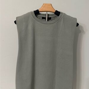 All Saints Charcoal Sleeveless Muscle Tee